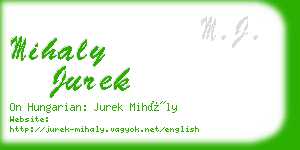 mihaly jurek business card